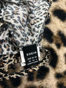 Y2k Leopard Print Lace Trim Camisole Top