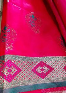 Rani Pink Banarasi Silk Saree