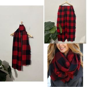 Red & Black Plaid Scarf