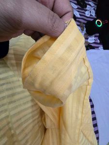 Yellow Striped Kurti Dress
