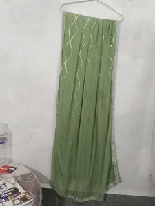 Elegant Green Dupatta with Sequin Work