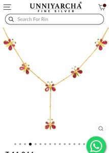 Unniyarcha Butterfly Necklace 925 silver