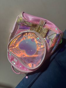 Sparkly Pink Heart Backpack