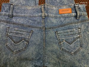 Textured Blue Jeans