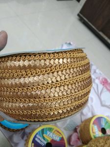 Golden Lace with Sequins