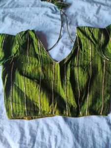 Green Sequined Lehenga Choli Set