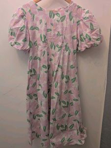Floral Puff Sleeve Midi Dress