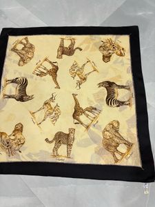 Safari Animal Print Silk Scarf