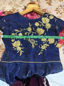 Blue Embroidered Dress
