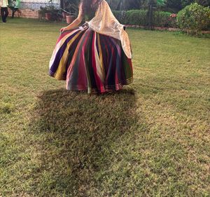 Vibrant Striped Lehenga Choli Set
