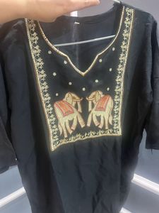 Black Embroidered Kurti
