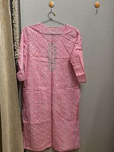 Pink Printed Kurta