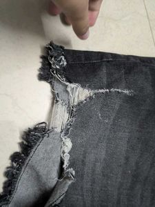 Grungy Distressed Denim Shorts
