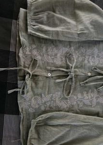 Light Green Embroidered top