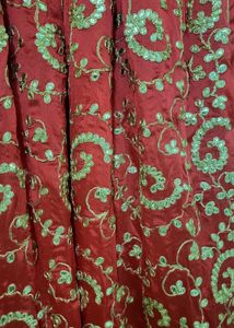 Red &amp; Gold Embroidered Dupatta Never Used