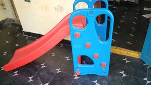 Bright Red Plastic Slide