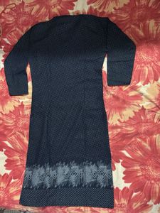 Dark Blue Printed Kurta