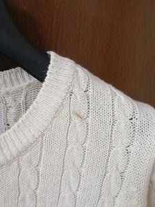 Cream Cable Knit Short Sleeve Cardigan