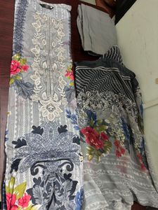 Heavy Pakistani Floral patch Kurta Set