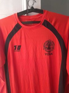 Men's Red Yoga Long Sleeve T-Shirt