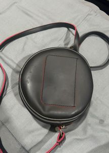 Round Black Crossbody Bag