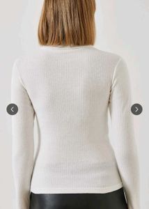 Ribbed Turtleneck Long Sleeve Top