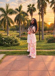 Floral Print Kurta Set with Dupatta