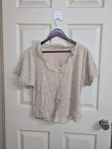 Chic Ruffled Button-Up Top