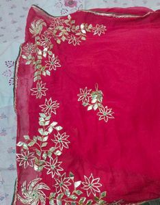 Handmade Gotta patti design saree