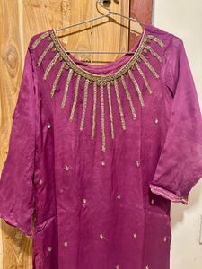 Elegant Silk Kurta Set with Dupatta