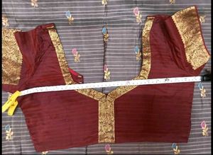 GentlyUsed Maroon Designer Blouse - 36" Bust Size