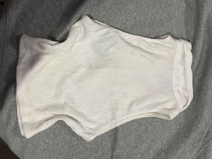 WHITE RIBBED TANK TOP