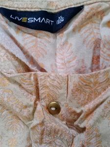 Beige Printed Kurta (new)