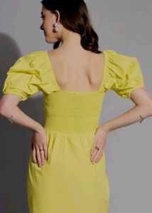 Yellow Beautiful A-Line Dress