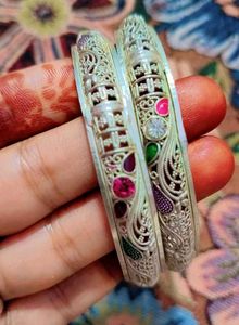 Pure silver kadde for women