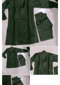 Men's Green Kurta Pyjama Set