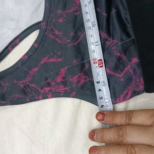 🪔 Stylish Marble Print Sports Bra