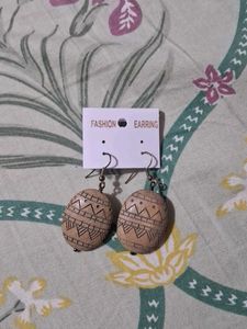 Boho Tribal Pattern Oval Earrings