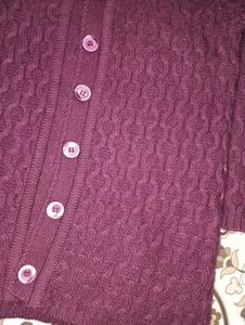 Cozy Knit Cardigan - Burgundy