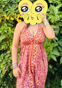 Boho Floral Print Maxi Dress