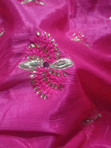 Pink Embellished Saree