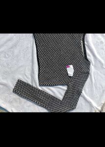 ZARA Stylish Patterned Long Sleeve knit Sweater