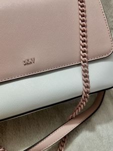 DKNY Pink &amp; White Crossbody Bag