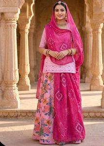 Beautiful Pink rajputi poshak