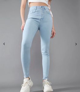 Light Wash High-Waisted Skinny Jeans