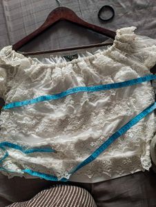 Lace Tiered Off-Shoulder Top