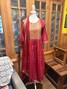 Elegant Red Kurta Set with Dupatta