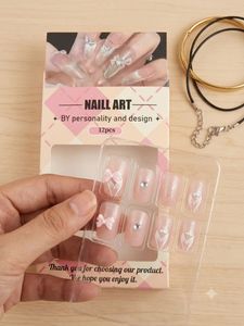 🧜‍♀️✨ PINK SILVER MERMAID PRESS-ON NAILS
