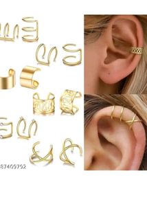 Chic Ear Cuff Set - Gold Tone