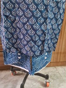 Blue Printed Kurta plazo  Set
